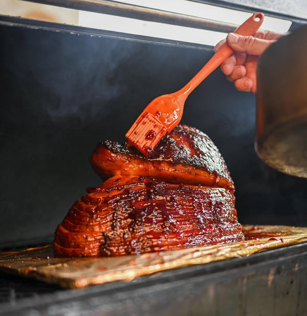 Matt Pittman grilling a Holiday Ham