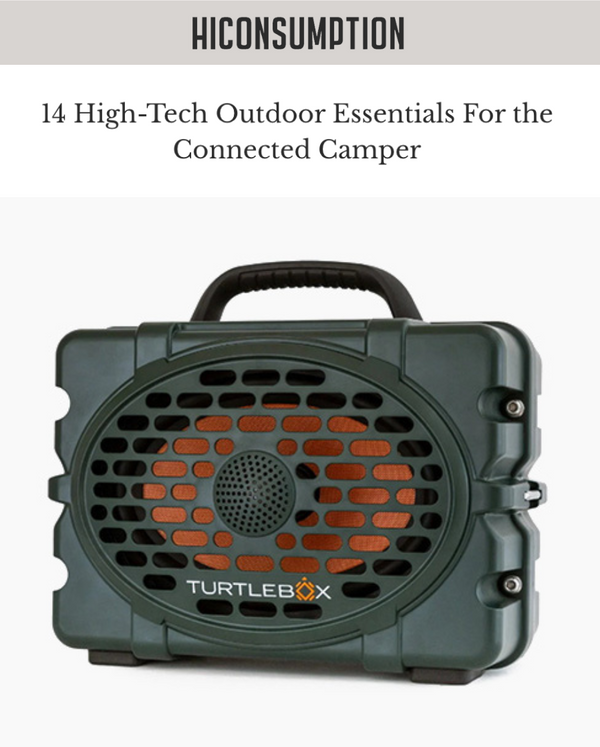Turtlebox featured in HiConsumption: 14 High-Tech Outdoor Essentials