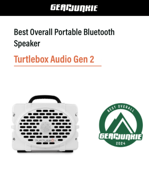 Turtlebox featured in GearJunkie: The Best Portable Bluetooth Speakers of 2024