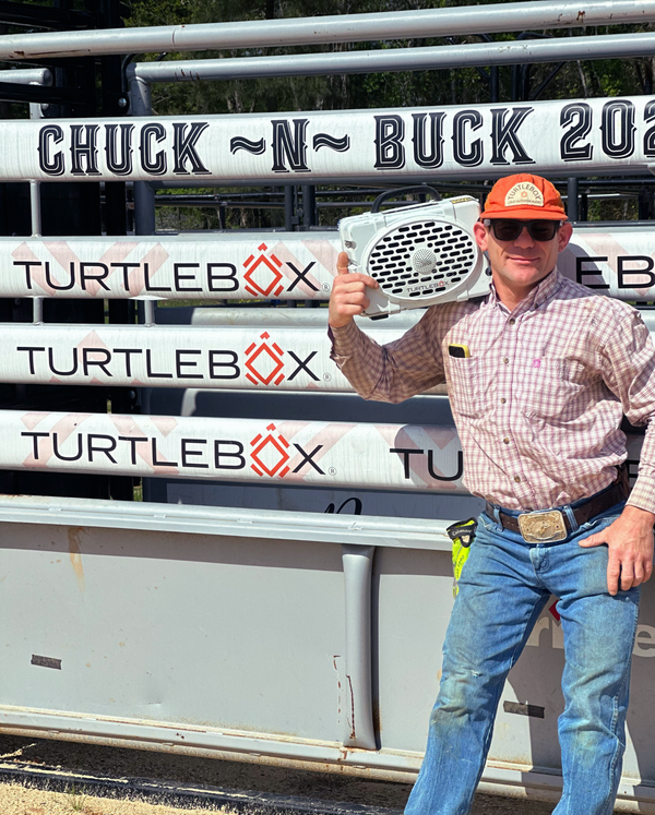 Ambassador Chase Outlaw with his White Original Turtlebox