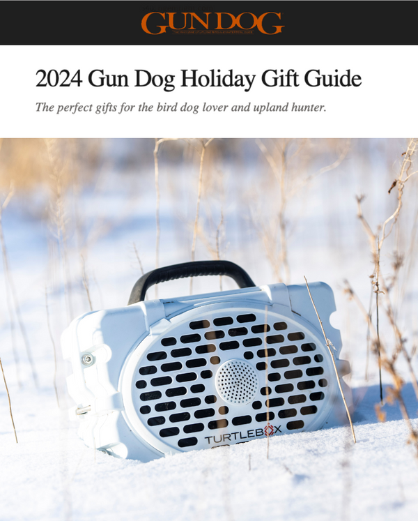 Turtlebox featured in Gun Dog: 2024 Holiday Gift Guide for the Bird Dog Lover and Upland Hunters