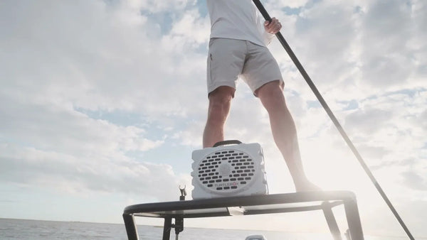 Turtlebox on a boat