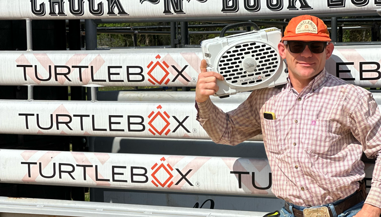 Ambassador Chase Outlaw with his White Original Turtlebox