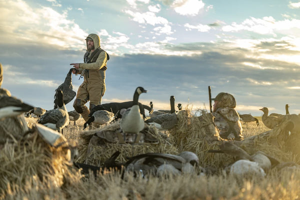 A lifestyle photo of a guy hunting gooses