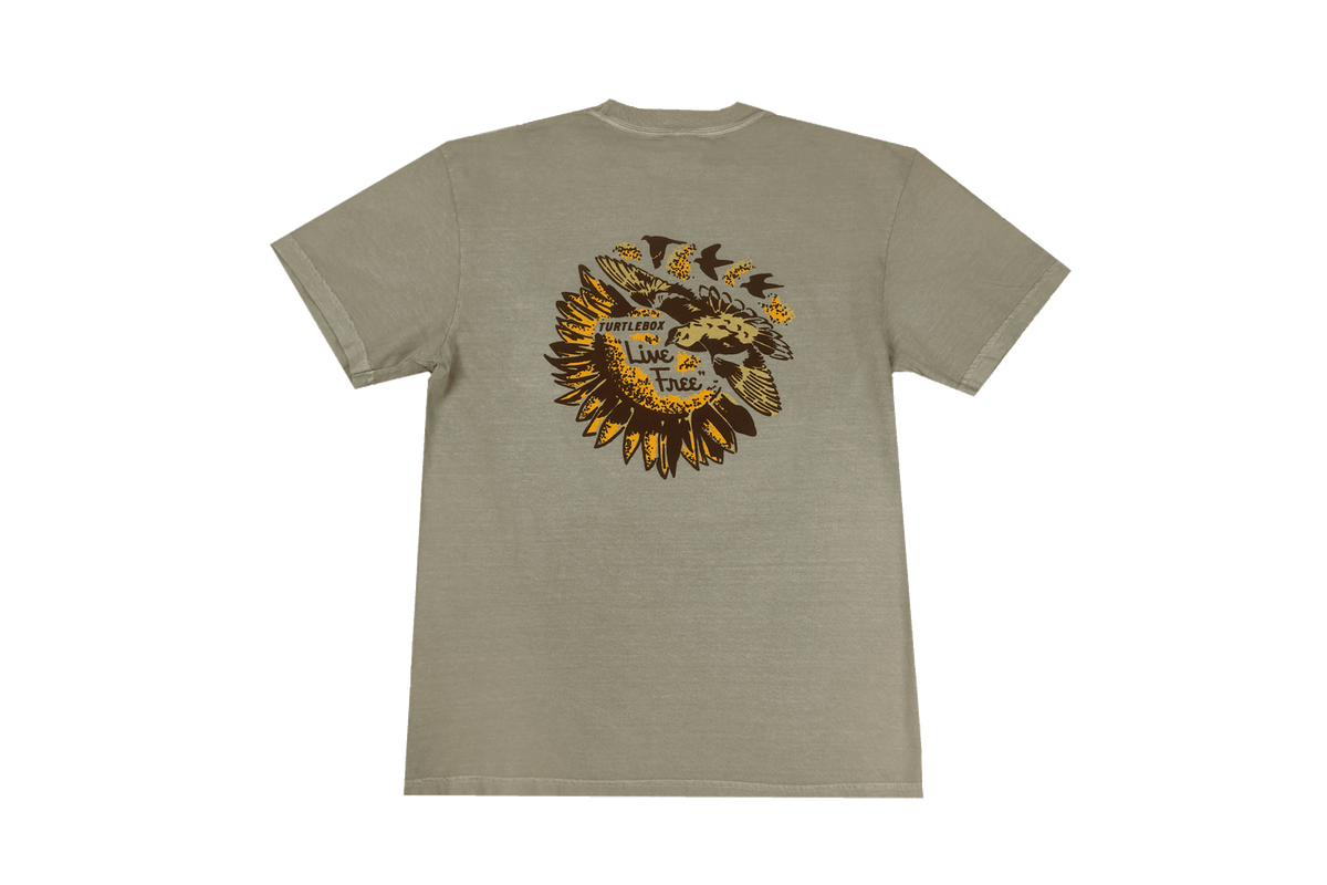 Studio shot of the Turtlebox Dove Opener T-Shirt back