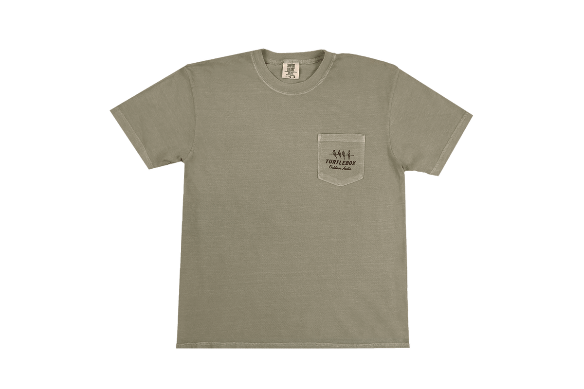 Studio shot of the Turtlebox Dove Opener T-Shirt front