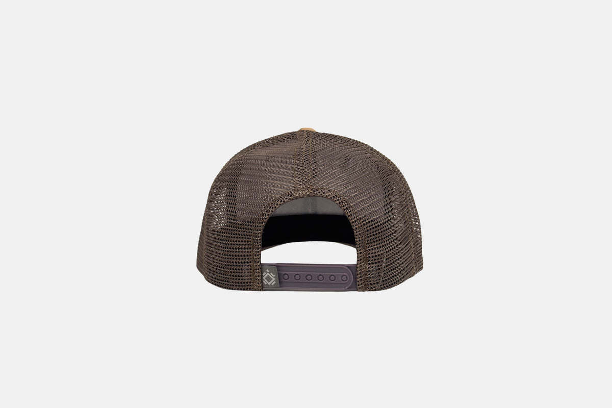 Studio back shot of the Everyday Camo Trucker Hat