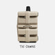 Turtlebox Grande speaker in tan side view highlighing the tie-downs #speaker-color_tan