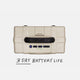 Turtlebox Grande speaker in tan top view saying 3 day battery life #speaker-color_tan