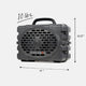 Studio shot of a Original speaker in Gray showing the weight of 10 pounds, width of 12 inches and heigh of 8.75 inches. #speaker-color_gray