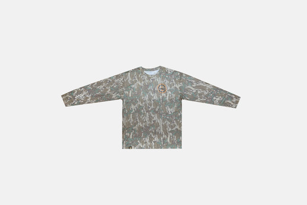 Studio front shot of the Mossy Oak Greenleaf T-shirt, long sleeve #style_long-sleeve