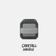 Studio top shot of a Ranger in Gray color with a label that says Carryall Handle #base-color_gray
