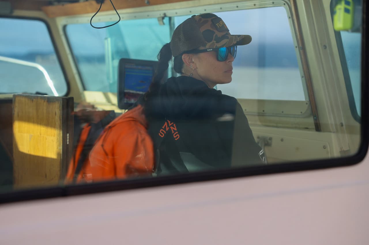Virginia Salvador, Turtlebox ambassador, guiding a fishing trip