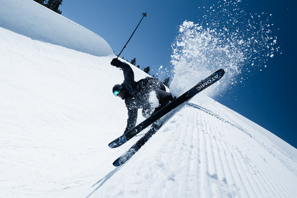 Turtlebox ambassador Bobby Brown freeskiing