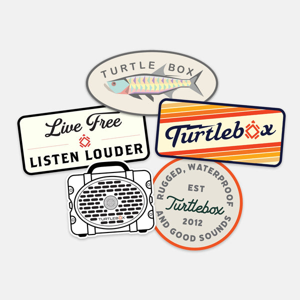 Studio image Turtlebox classic sticker pack