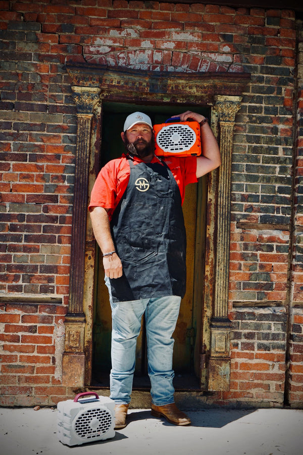 Ambassador Phillip Moellering, Pitmaster, with his Turtlebox 