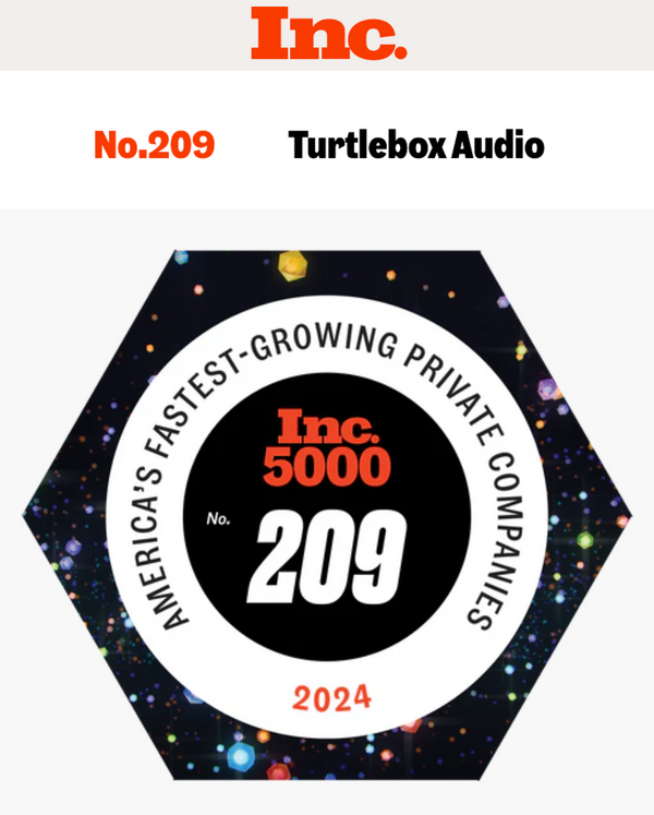 Inc. 5000:  Turtlebox Ranks #209