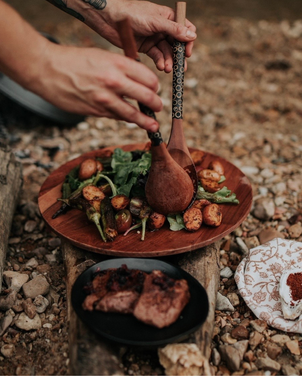 RECIPE: Venison Tenderloin with Blackberry Smash, Okra, and Potatoes