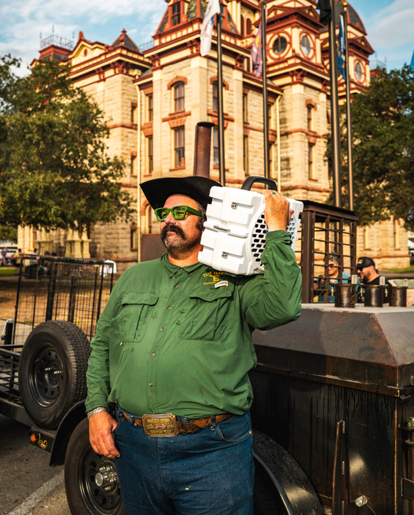 evan tate lifestyle photo with his Original 