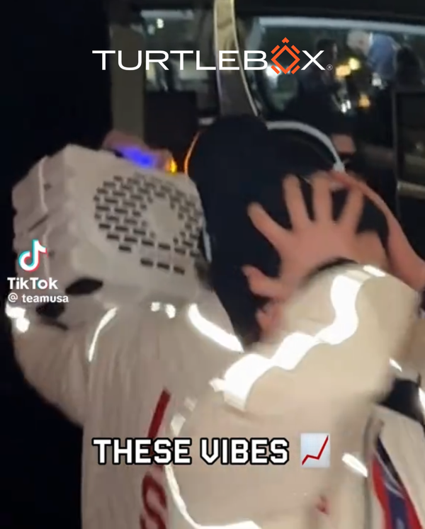 Team USA celebrates with Turtlebox 