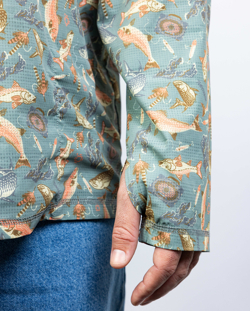 A lifestyle photo of the Turtlebox Sun Hoodie