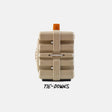 Original Gen 3 Western variant Tan and Burnt Orange Side View with Tie-Downs label #speaker-color_western
