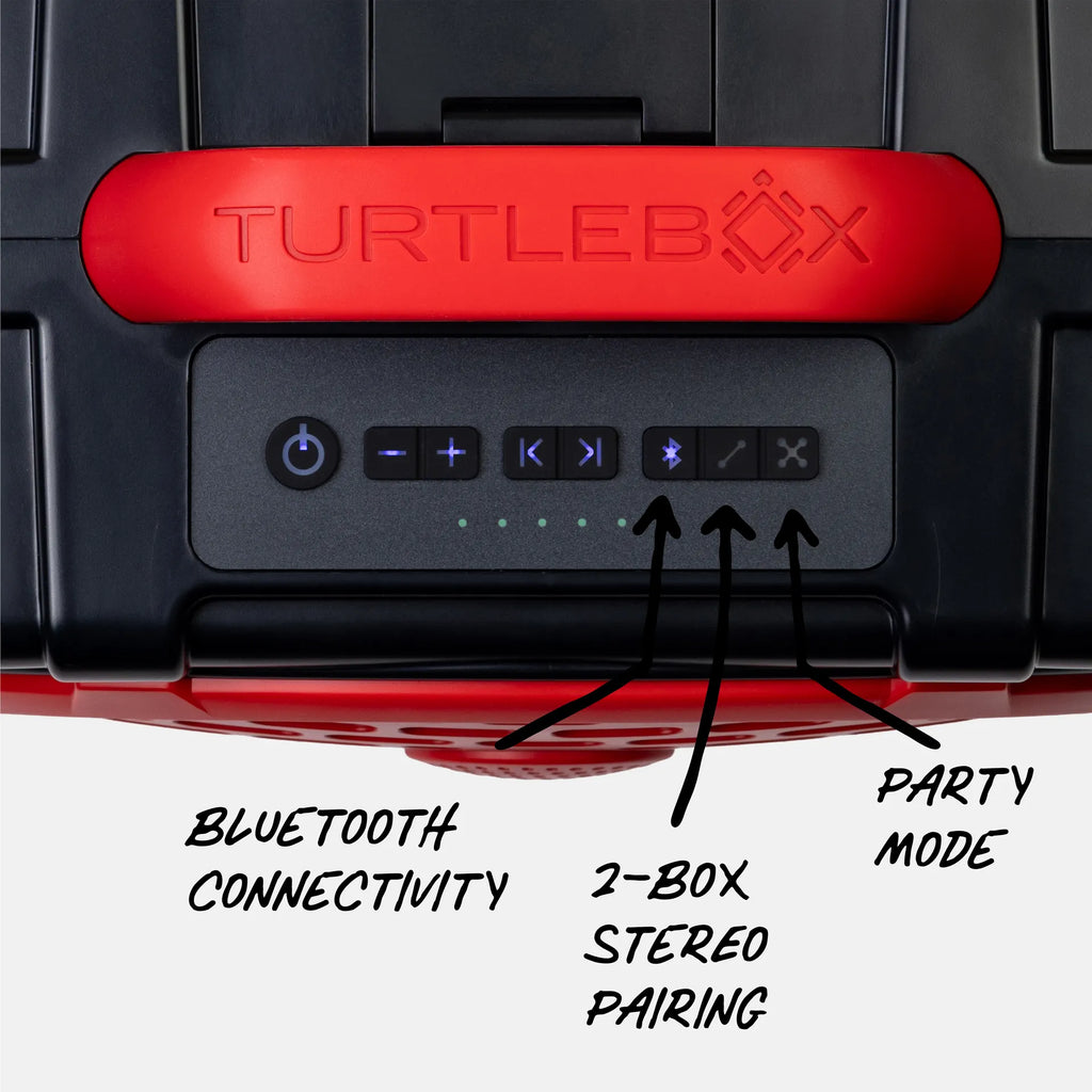 Black & Red Original Gen 3 top macro view #speaker-color_black-red-gameday-series