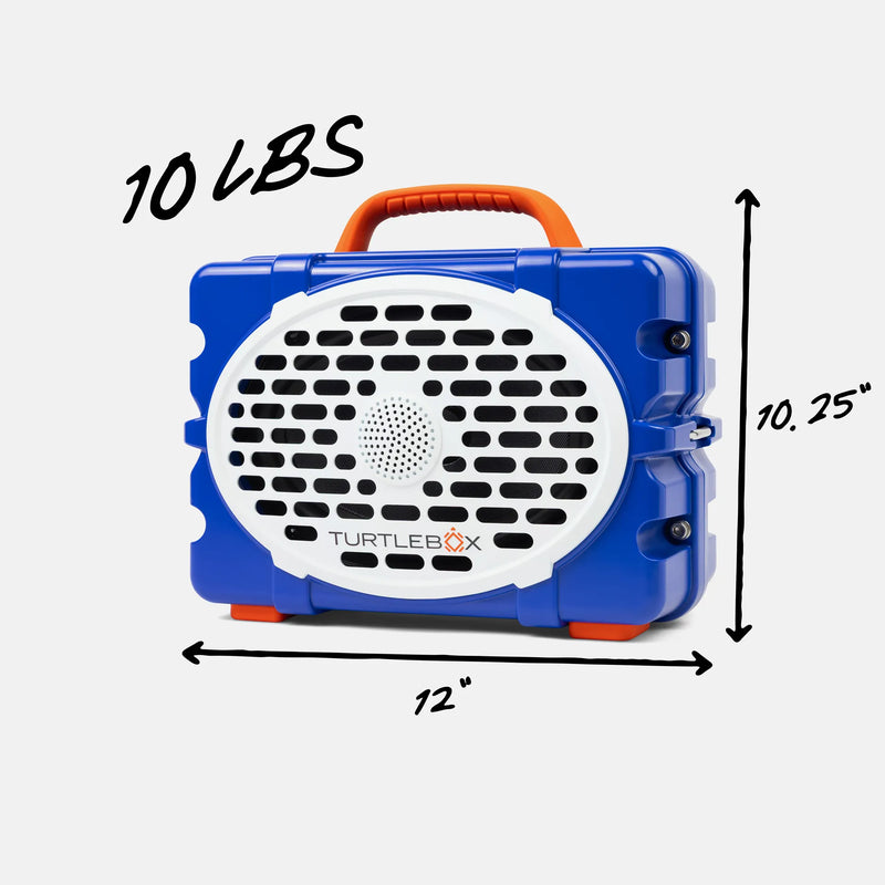 Blue & Orange Original Gen 3 quarter view #speaker-color_blue-orange-gameday-series