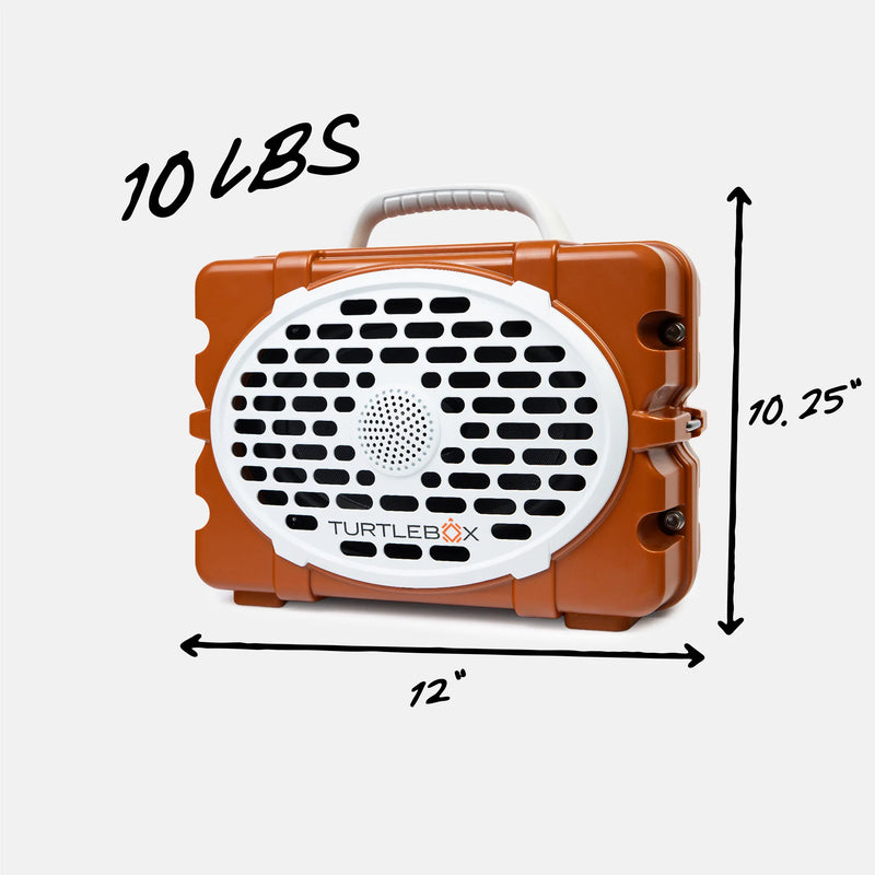 Burnt Orange & White Original Gen 3 quarter view #speaker-color_burnt-orange-white-gameday-series