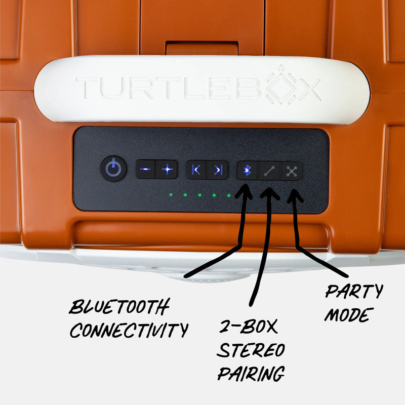 Burnt Orange & White Original Gen 3 top macro view #speaker-color_burnt-orange-white-gameday-series