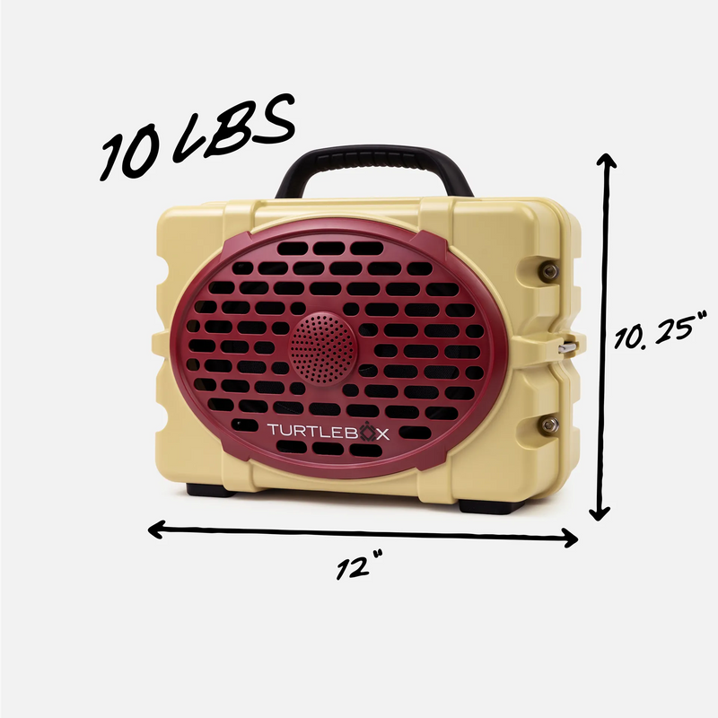 Gold & Garnet Original Gen 3 quarter view #speaker-color_gold-garnet-gameday-series