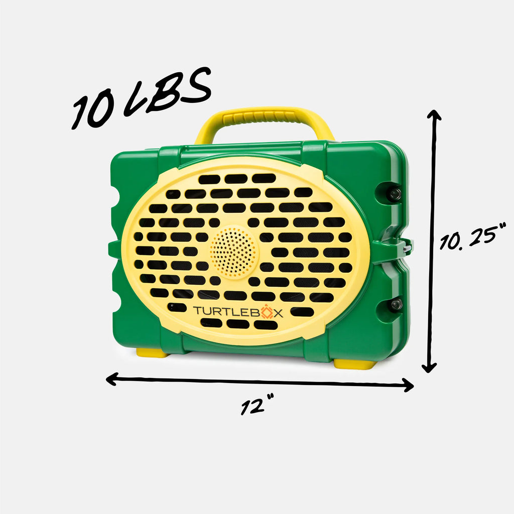 Green & Yellow Original Gen 3 quarter view #speaker-color_green-yellow-gameday-series