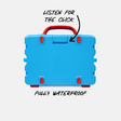 Powder Blue & Red Original Gen 3 back view #speaker-color_powder-blue-red-gameday-series