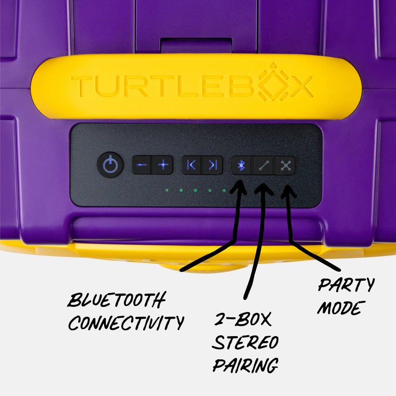 Purple & Gold Original Gen 3 top macro view #speaker-color_purple-gold-gameday-series