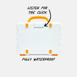 White & Orange Original Gen 3 back view #speaker-color_white-orange-gameday-series