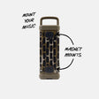 Portable speaker with magnet mounts on a white background