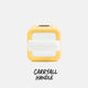 Yellow and white carrying handle with 'TurtleBox' branding on a white background #base-color_fighting-lady-yellow