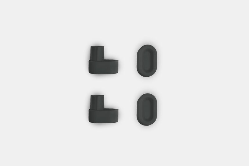 Studio photo showing the gray rubber feet  on a white background #feet-color_gray