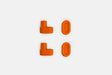 Studio photo showing the blaze orange rubber feet  on a white background #feet-color_blaze-orange