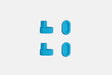 Studio photo showing the blue rubber feet  on a white background #feet-color_blue