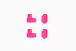 Studio photo showing the hot pink rubber feet  on a white background #feet-color_hot-pink