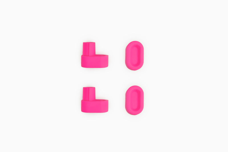 Studio photo showing the hot pink rubber feet  on a white background #feet-color_hot-pink
