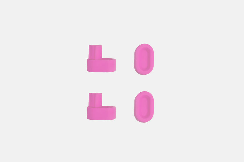 Studio photo showing the pink rubber feet  on a white background #feet-color_pink