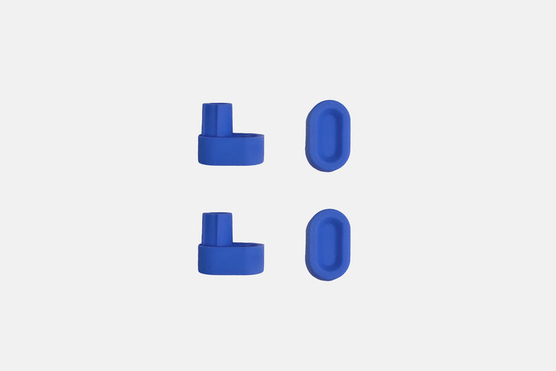 Studio photo showing the royal blue rubber feet  on a white background #feet-color_royal-blue