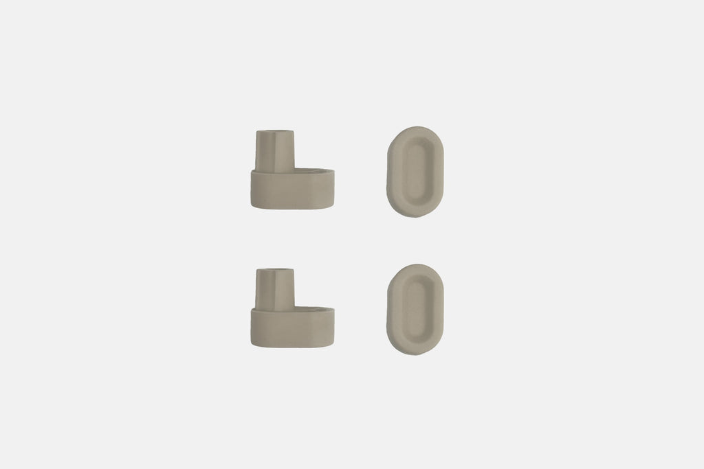 Studio photo showing the tan rubber feet  on a white background #feet-color_tan
