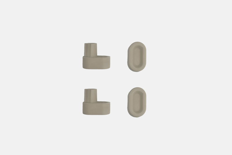 Studio photo showing the tan rubber feet  on a white background #feet-color_tan