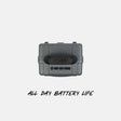 Turtlebox speaker on a white background with text 'All Day Battery Life'. #base-color_gray