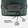 TurtleBox device with control buttons labeled on a white background #base-color_green
