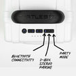 Turtlebox device with control buttons labeled on a white background #base-color_white