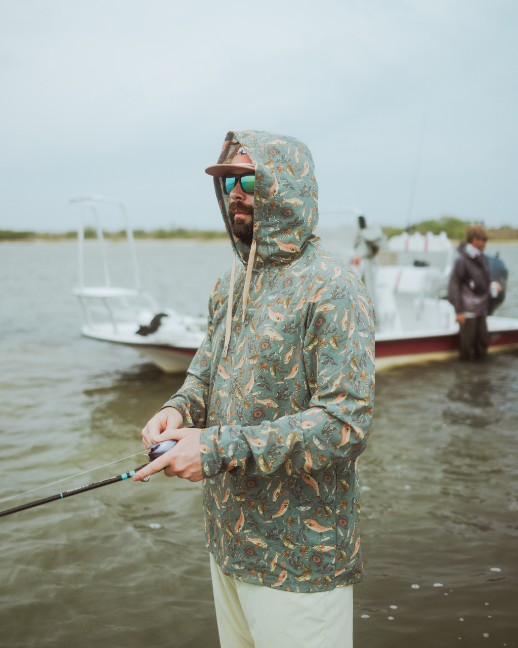 A lifestyle photo of the Turtlebox Sun Hoodie